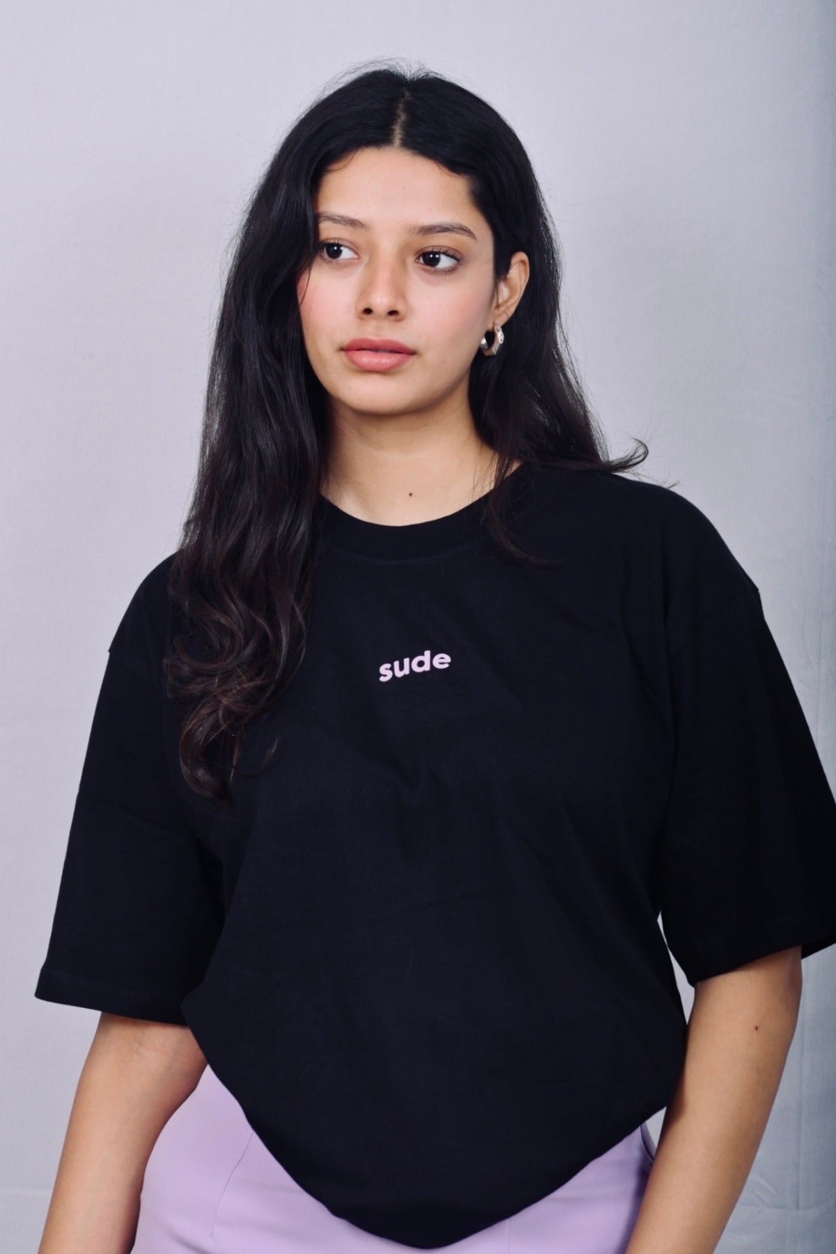 black basic oversized t shirt